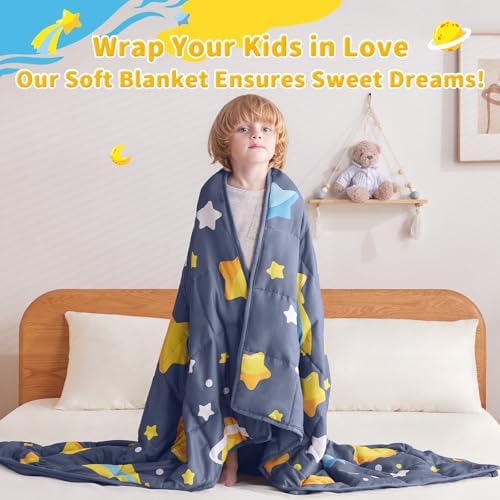 anfie Weighted Blanket (40"x60" 5lbs), Weighted Blanket Cooling Blanket for Resting,Throw Size Breathable Blanket with Premium Glass Bead(Grey Moon) - Image 4