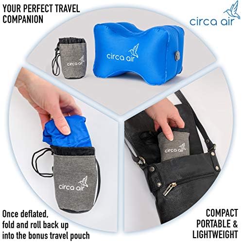 Circa Air Inflatable Knee Pillow for Side Sleepers - Orthopedic Knee Pillows for Sleeping, Sciatica Relief, Back Pain, Leg Pain, Hip or Joint Pain. Weighs Only 1.98 Oz Perfect for Travel/Home - Image 4