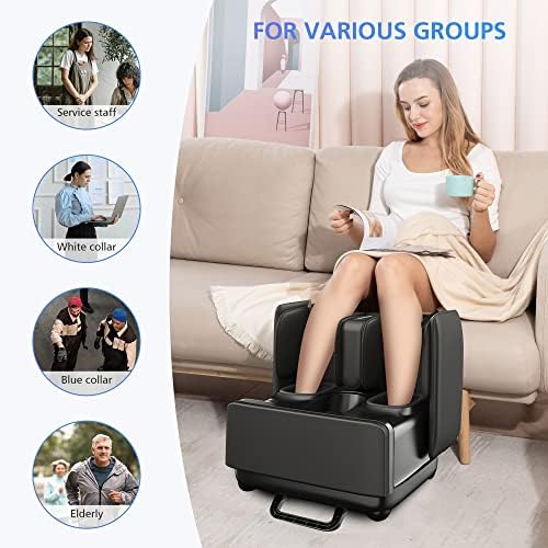 COMFIER 2 in 1 Foot Massager Machine, Shiatsu Foot and Calf Massager with Heat,Kneading,Vibration,Compression Massagers for Feet,Ankle,Leg,Tired Muscles & Plantar Fasciitis,Gift for Men Women - Image 4