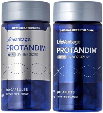 LifeVantage Protandim Dual Synergizer, NRF1 (60 Caps) + Nrf2 (30 Caps) Activators, Healthy Aging, Antioxidant, Cellular Energy Boost, Heart Health, Ashwagandha, Turmeric, CoQ10 by LifeVantage