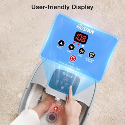 HOSPAN Collapsible Foot Spa, Foot Bath Massager with Heat, Bubble & Massage - Image 7