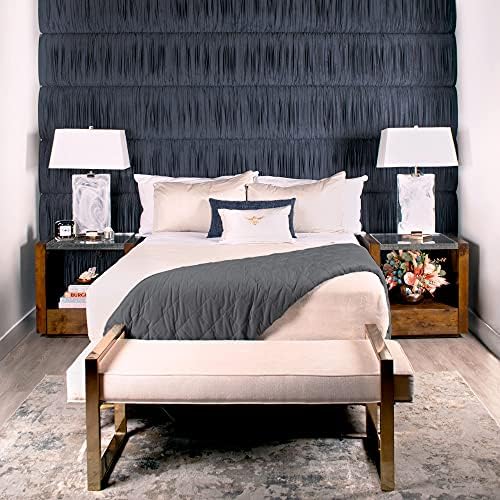 Hug Bud Weighted Blanket - 80" X 87" - 20-lbs - No Cover Required - Fits Queen/King Size Bed - for 100-150-lb Adult - Silky Minky Grey - Premium Glass Beads - Calming Stimulation Sensory Relaxation - Image 2