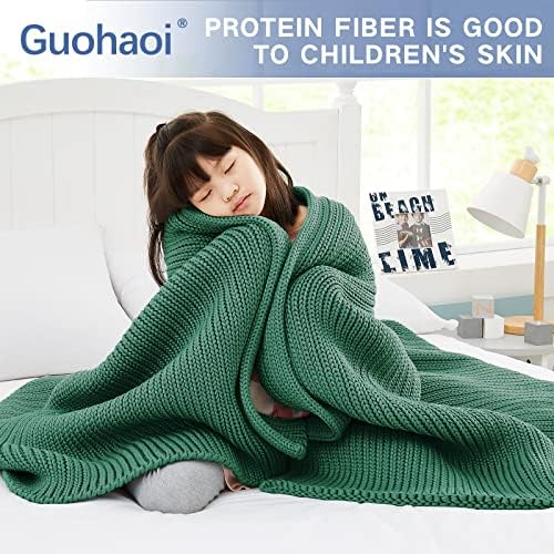 Guohaoi Knitted Weighted Blanket for Adults, 50"x60" 10lbs Full/Queen Size - Image 3