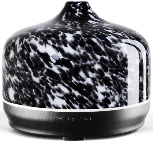 Porseme 500ml Glass Essential Oil Diffuser Aromatherapy Ultrasonic Cool Mist Humidifier 15-21 Running Hours Waterless Auto-Off Air Diffusers for Sleeping Yoga Working Spa(Pongo) by Porseme