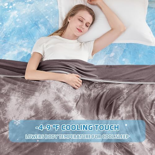 inhand Cooling Blanket Twin XL(60"x90",Coffee) College Dorm Essentials - Image 2