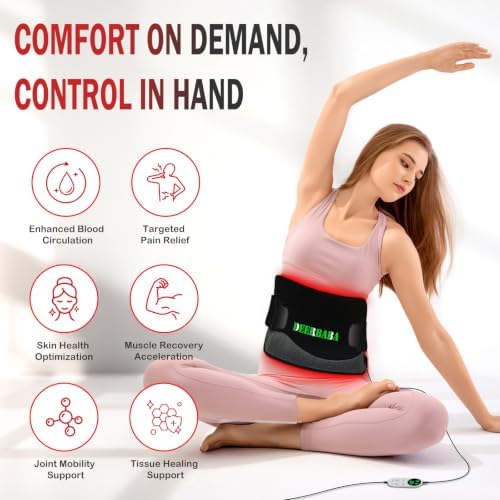 Red-Light-Therapy-for-Body,FSA Eligible HSA 2026 Upgraded | 4 Modes 5 Stage Power Medical-Grade TPU Mat for Body Pain Relief,25"x13"Dual Wavelength Infrared Red Light Blanket LEDs - Image 5