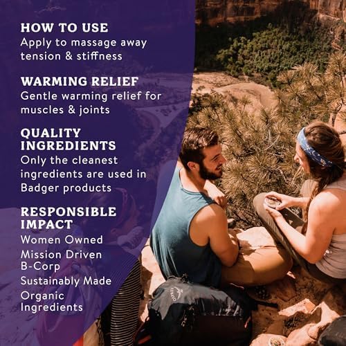 Badger Sore Muscle Rub Balm, Warming, USDA Certified, GMO Free, 2 oz - Image 5