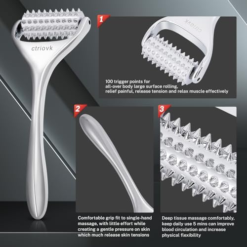 Acupuncture Massage Roller with Acupressure Spikes Roller Massager - Image 3