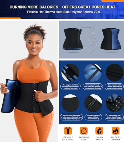 TrainingGirl Waist Trainer for Women Working Out Trimmer Sweat Belly Band - Image 2