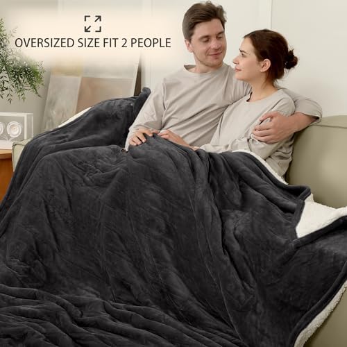 ESTINGO Electric Blanket King, Heated Blanket King Size Dual Control with 5 Heating Levels & 10 Hours Auto Off, 100"x90" Heating Blanket King Size with ETL Certified for Bedding, Dark Gray - Image 4
