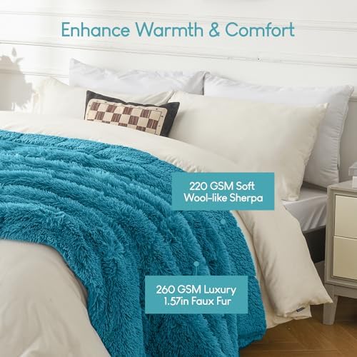 Cottonblue Weighted Blanket 12 lbs for Queen Size Bed 60"x80" Soft Sherpa - Image 3