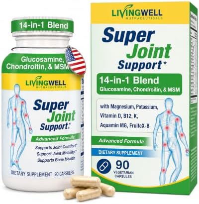 Glucosamine Chondroitin & MSM + D3 K2 for Bone & Joint Support Men & Women by Heal-n-Soothe%C2%AE