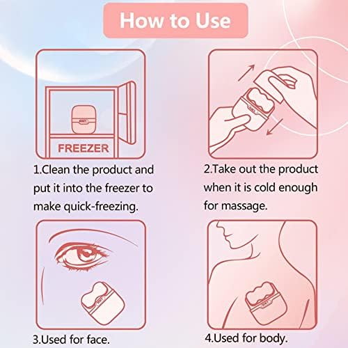 Ice Roller for Face & Eye, Puffiness & Migraine Relief 2-in-1 Stainless Steel Cold Therapy Facial Roller, Long Lasting Skin Care Tool - Pink - Image 5