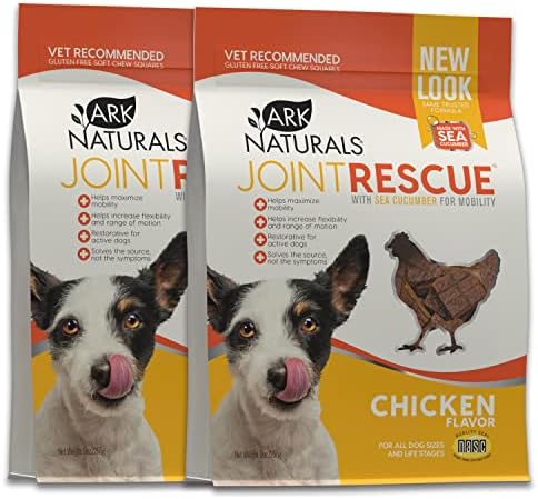 Ark Naturals Joint Rescue Dog Chew, Chicken Flavor, Joint Supplement with Glucosamine & Chondroitin, 2 Pack by ARKNATURALS