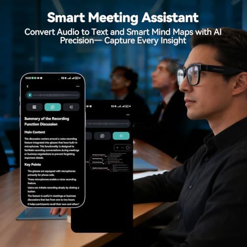 AI Smart Glasses with ChatGPT – Bluetooth, Real-Time Translation, Music & Hands-Free Calls, Photochromic Lenses, UV & Blue Light Protection for Men & Women - Image 6