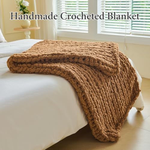 Chunky Knit Blanket Throw for Couch, 51"x63" Chunky Yarn Knitted Blankets - Image 7