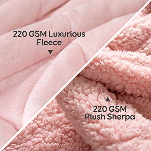 Cottonblue Pink Weighted Blanket Queen Size 15lbs for Adults 60x80in Soft - Image 3