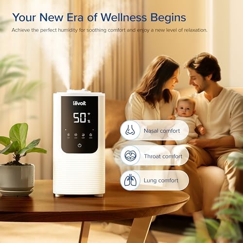Levoit Humidifiers for Bedroom, Smart Warm and Cool Mist, Symptom Relief - Image 2