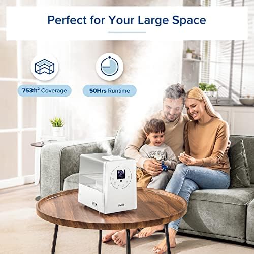 Levoit Humidifiers for Bedroom Large Room Home, Warm and Cool Mist, White - Image 4