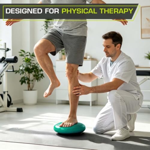 ProsourceFit Core Balance Disc, Inflatable Wobble Cushion with Hand Pump, Dual-Textured Non-Slip Surface for Core, Balance, and Stability Training, 14-inch - Image 7
