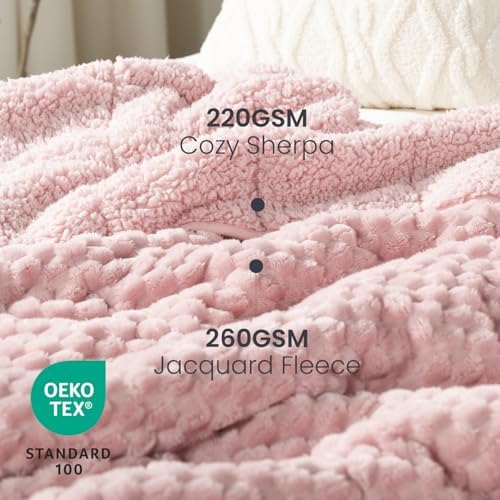 Drewin 20lbs Weighted Blanket Queen Size for Adults,Pink,60 x 80 inches - Image 2