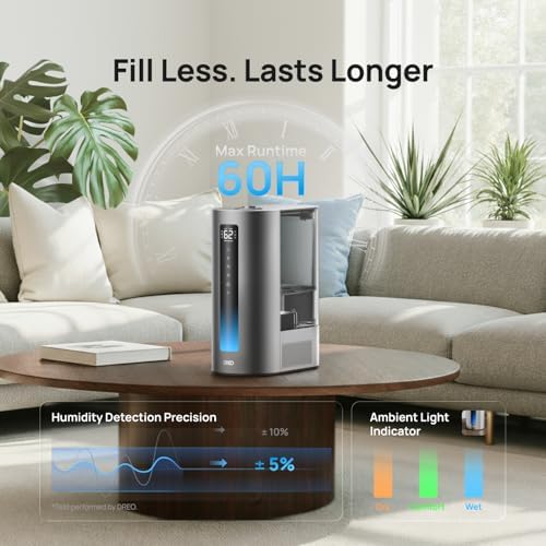DREO 6L Smart Humidifiers for Bedroom, Warm & Cool Mist for Large Room - Image 6