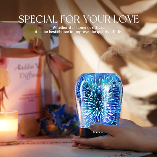 Porseme Essential Oil Diffuser, Aromatherapy Ultrasonic Cool Mist Humidifier, 3D Effect Glass, Auto Shut-Off, Timer Setting,100ml Aroma Decoration for Home, Office, Gym, Spa, Premium Gift - Image 6