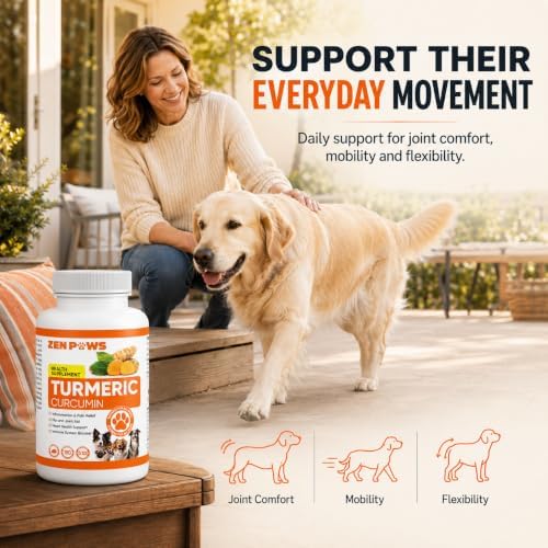 Turmeric Curcumin for Dogs – 180 Duck-Flavored Tablets – Advanced Hip & Joint Formula with Piperine – Supports Mobility, Inflammatory Response, Skin Health & Immune Function - Image 2