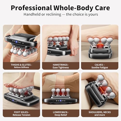 16 Head Massage Gun Deep Tissue, Gift for Husband 2026 Upgrade 48KG Force, 3 Modes & 30 Intensities, Quiet Portable with Dual Safety Protection for Neck Back Legs Waist Pain Relief - Image 5