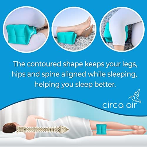 Circa Air Inflatable Knee Pillow for Side Sleepers - Orthopedic Knee Pillows for Sleeping, Sciatica Relief, Back Pain, Leg Pain, Hip or Joint Pain. Weighs Only 1.98 Oz Perfect for Travel/Home - Image 2