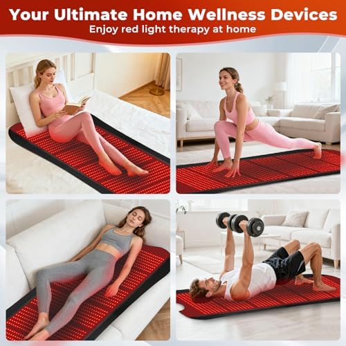 Red Light Therapy for Body, Eligible Red Light Therapy Pad, Dual Chip Grade (660nm & 850nm) Light Therapy Mat with Timer Remote Control, 76.8''x39.4'' - Image 6
