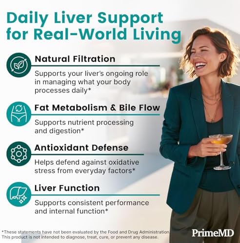 PrimeMD 32-in-1 Liver Support Milk Thistle, Artichoke & Beetroot, 180ct - Image 4
