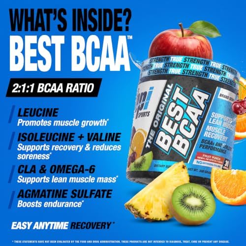 BPI Sports Best BCAA Powder – Hydration, Fruit Punch, 30 Servings - Image 6