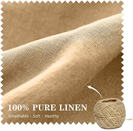 Simple&Opulence 100% Linen Lumbar Pillow Cover 12 x 20 Inches Set of 2 Rectangular Decorative Throw Cushion Cover for Couch Sofa Bed Living Room Office Soft Breathable Farmhouse - Sand - Image 2