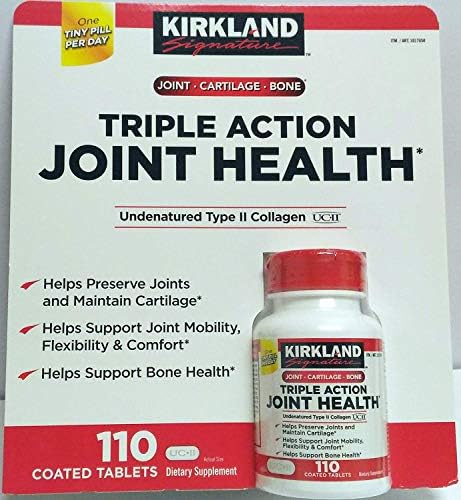 Kirkland Triple Action Joint Health Type II Collagen, Boron and HA - 110 Count by KIRKLAND