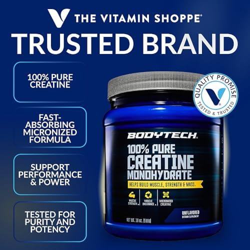 BodyTech Creatine Monohydrate Powder, Unflavored, 18 Oz, 102 Servings - Image 2