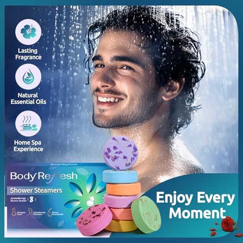 Shower Steamers Aromatherapy - 8 Pack Shower Bombs with Natural Essential Oils, Birthday Gifts for Women Self Care Relaxation Home SPA Stress Relief Eucalyptus for Shower, Gifts for Women Her Mom - Image 2