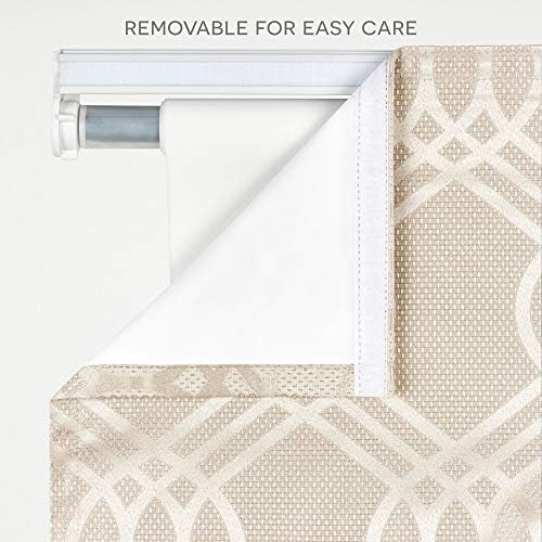 Exclusive Home Prague Trellis 100% Blackout Roman Shade, 31"x64", Natural - Image 4