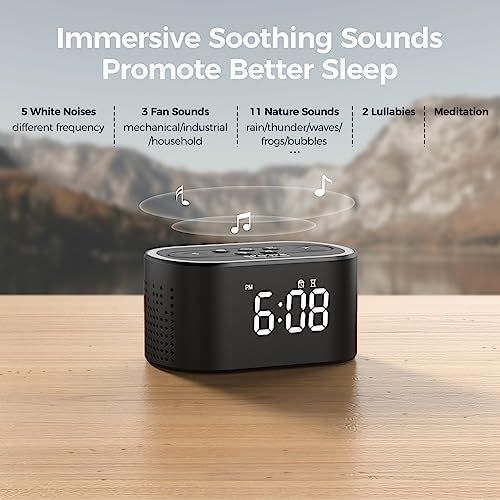 REACHER Digital Alarm Clock & White Noise Sound Machine for Bedroom - Image 4