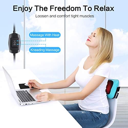 Mo Cuishle Shiatsu Back Massager with Heat – 3D Kneading Neck and Shoulder Massager for Back Pain Relief – Electric Massage Pillow for Home, Office & Car – Mother’s Day Gifts for Mom, Women, Men, Dad - Image 2