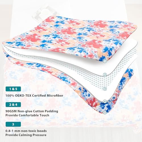 L'AGRATY Weighted Blanket - 60"x80" 20lbs Cooling Breathable Heavy Blanket Microfiber Material with Glass Beads for Adult All-Season Summer Fall Winter Soft Thick Comfort - Image 5