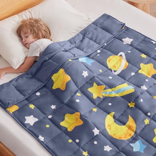 anfie Weighted Blanket(40"x60" 10lbs) Weighted Blanket Cooling Blanket for Resting,Throw Size Breathable Blanket with Premium Glass Bead(Grey Moon) by anfie