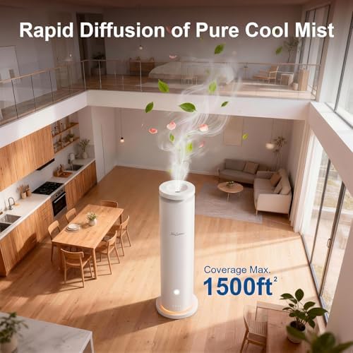 Waterless Diffuser Pro with 5 Scent Oils, Luxury Hotel-Class Essential Oil Diffuser Aromatherapy Machine with 1500 Sq Ft Cover, 6 Mist, 4.06Oz Diffusers for Home Large Room Hotel SPA - White - Image 5