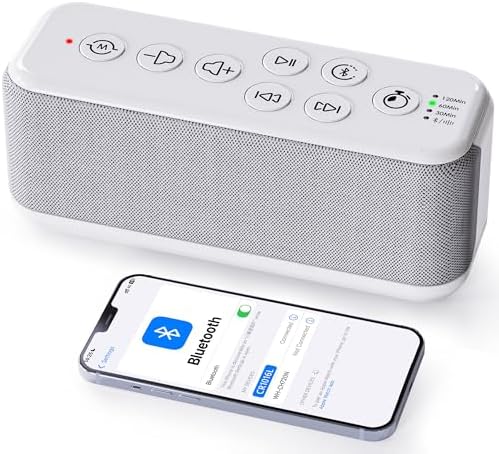 White Noise Machine, Bluetooth Speaker for Sleep, Sound Machine for Office by OnLyee
