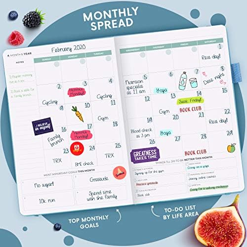 Clever Fox Wellness Planner & Food Journal for Weight Loss, A5 Light Blue - Image 5