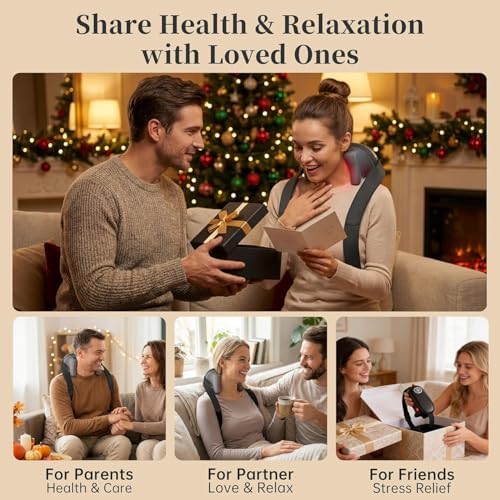 Cordless Neck and Shoulder Massager, 6D Shiatsu Kneading with Remote Control, Rechargeable Electric Back Massager with Red Light, 4 Modes 3 Speeds - Image 7