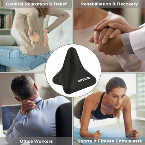 Manual Trigger Point Massage Tool Small Massager Ball 3″×2.6″ Black - Image 5