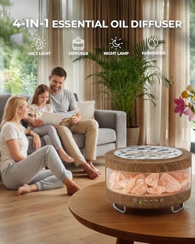 Essential Oil Diffuser with Himalayan Salt Lamp, Scent Diffusers for Home - Image 3