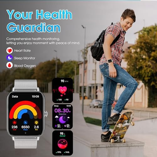 Smart Watch for Men Women 1.85" HD 120+ Sports Modes for Android iPhone - Image 2