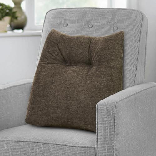 Shinnwa Lumbar Support Pillow for Office Chair, Memory Foam Back Support Pillow for Back Pain Relief, Car, Chair and Couch, 15x17.5x4.5in, Brown by Shinnwa